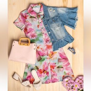 Boutique Monet Style Dress, XXS